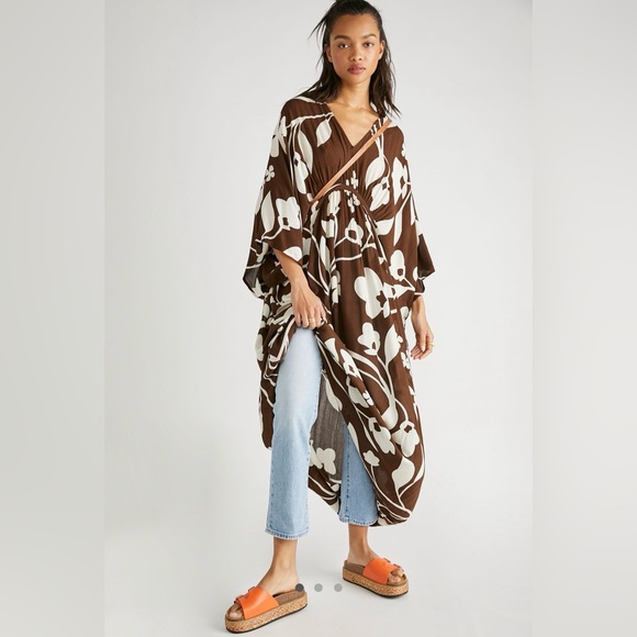 Free People Dresses & Skirts - Free People Milkshake Mod Maxi Kaftan Dress